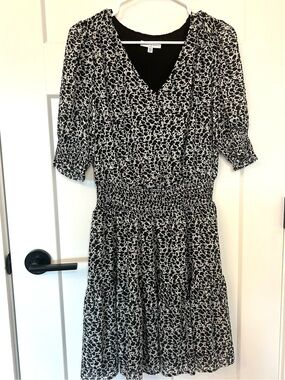 Maison d’Amélie Paris Leopard Print V-Neck Dress Size M anthropology